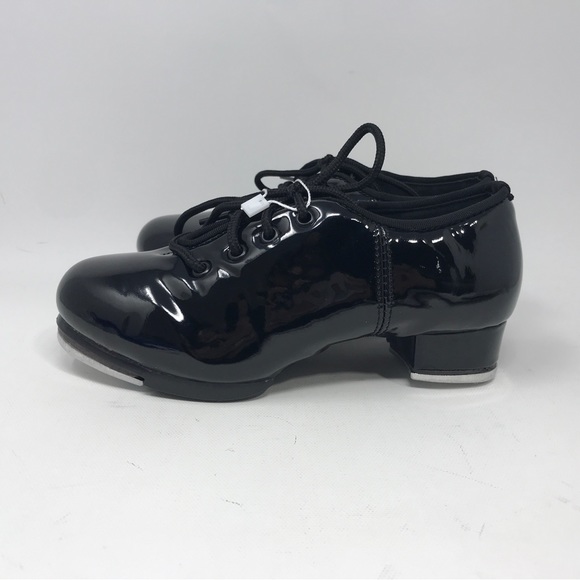 WUIWUIYU Lace Up Tap Dancing Shoes, Unisex Kid's Size 12(B)32 - Black - Picture 4 of 10